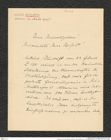 Nachlass Franz Steindachner, Brief von Victor Apfelbeck an Franz Steindachner (11.03.1905), Inv.Nr. 14.01, Seite 1